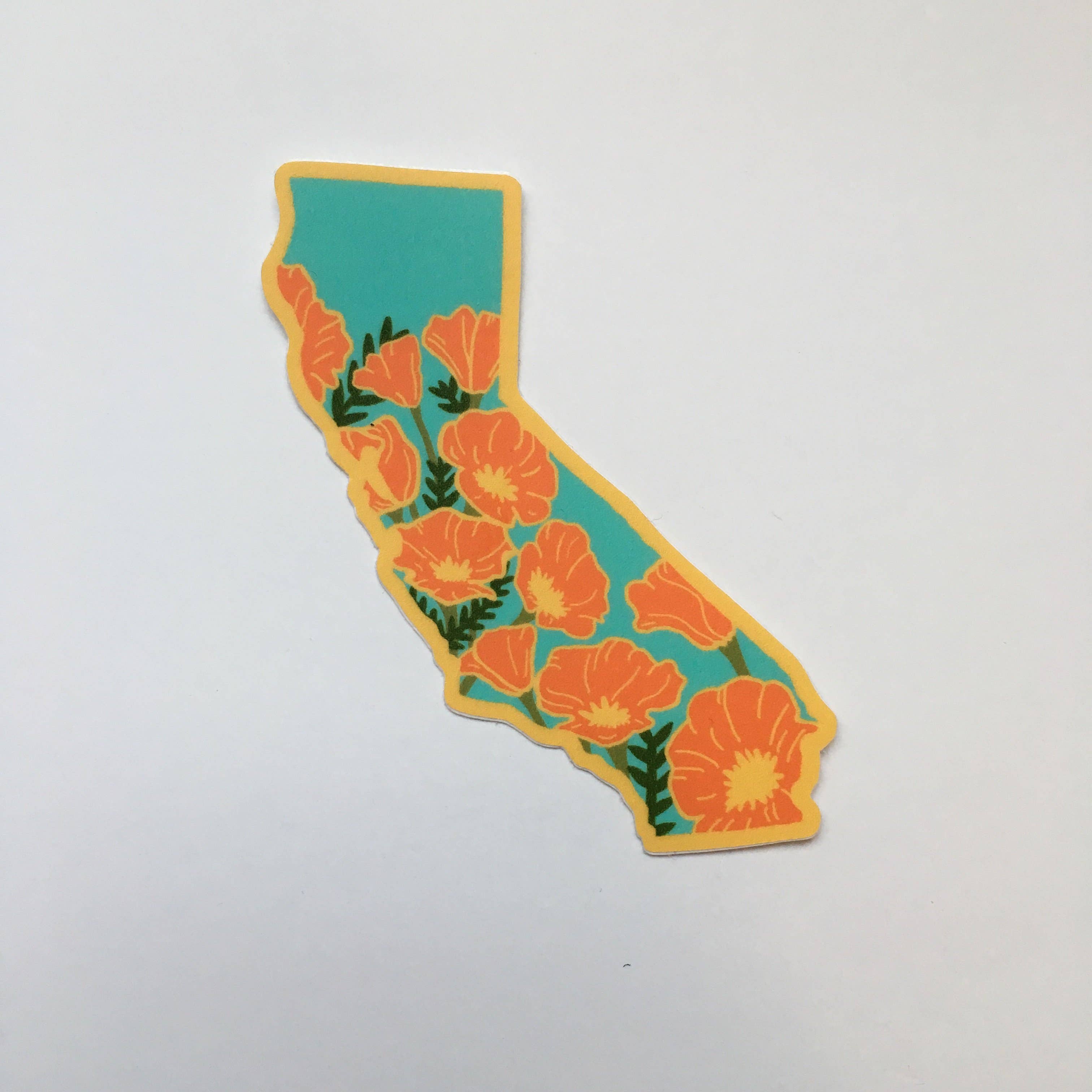 Lil Boat Boutique - Wholesale Sticker - California Poppy 3" Vinyl Sticker State Flower Series6