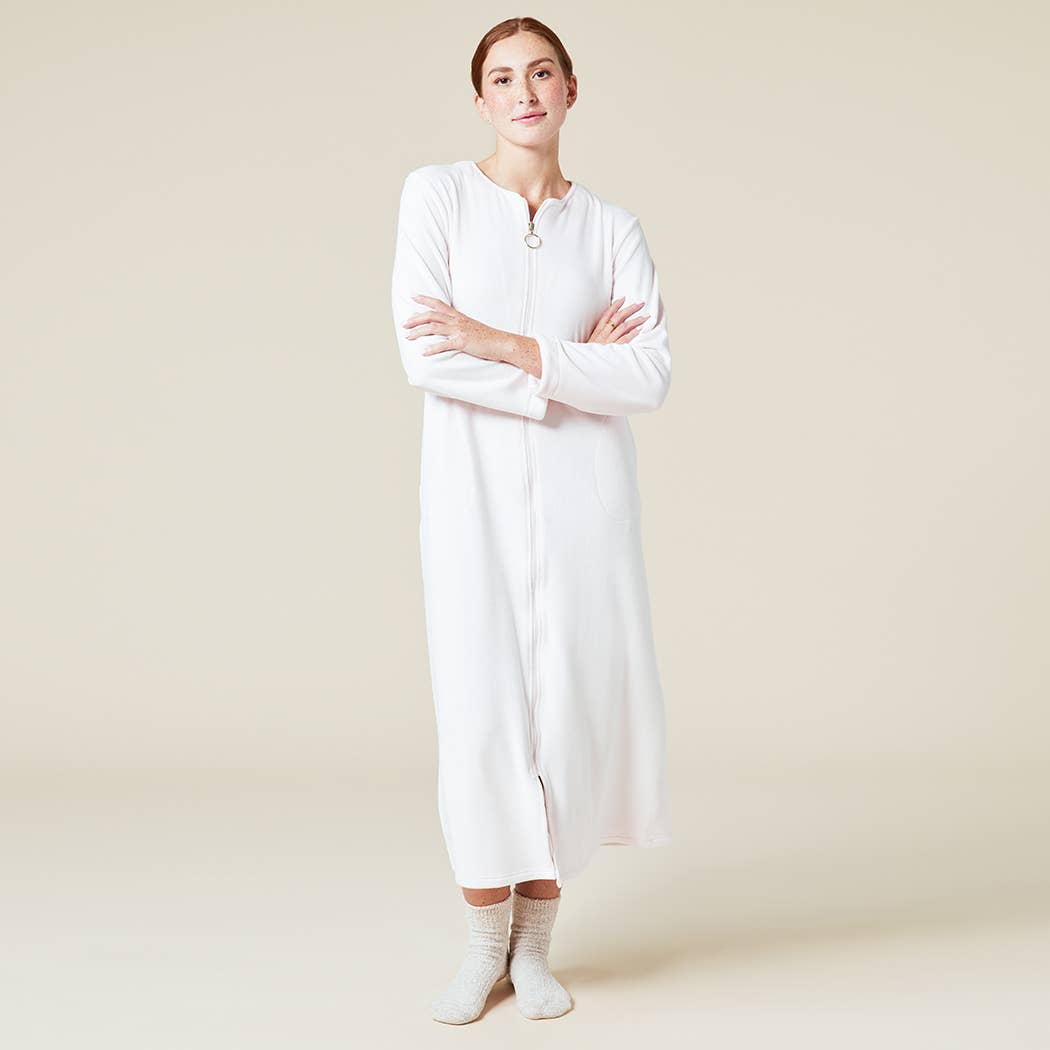 Softies - Vendita all'ingrosso Vestaglia - Donna - Vestaglia da donna Serenity con zip e scollo a cuore11