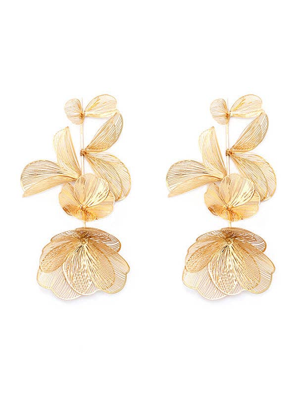 UZ Wholesale Store - Wholesale Dangle Earrings - Solid Color Three-Dimensional Flower Drop Earrings6