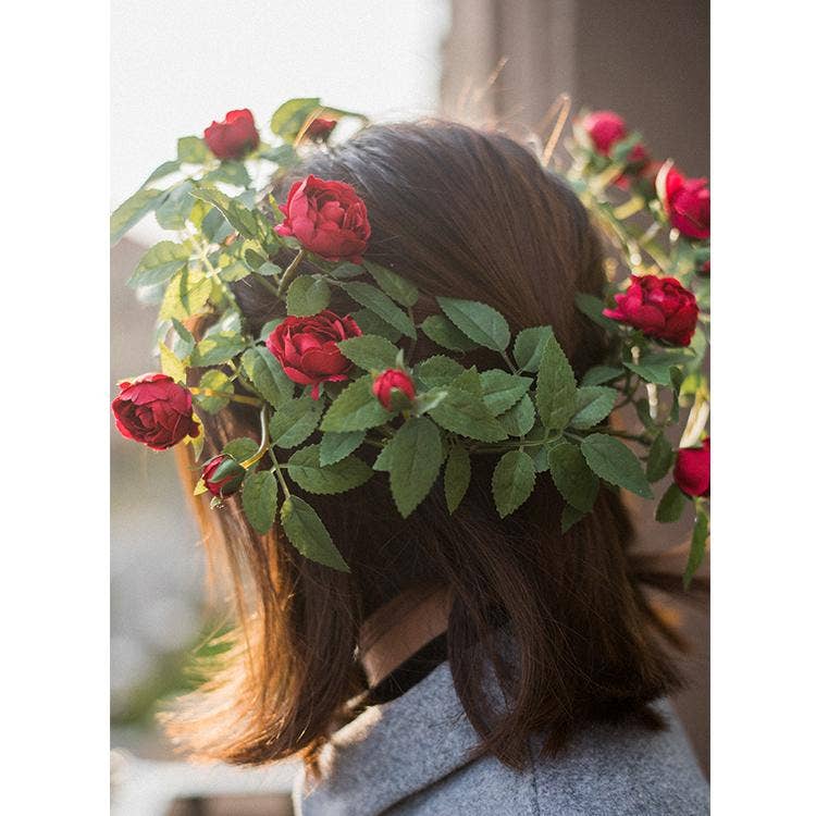 Rustic Reach - Vente Plantes artificielles - Rose en soie, 57 pouces de long3