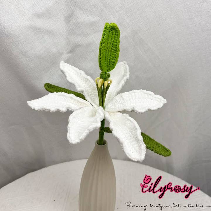 Lilyrosy(Duty free) - Wholesale Artificial Flowers - Lilyrosy Crochet Lily Flower, Handmade Gifts3