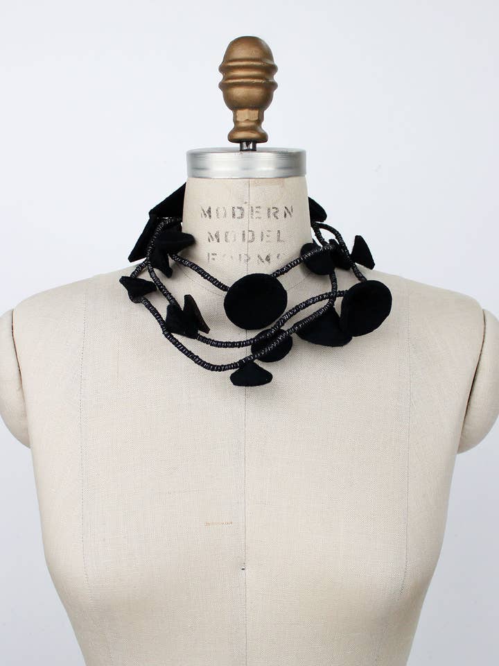 Handmade Douli Upcycled Textile Necklace for wholesale by Beyond Threads