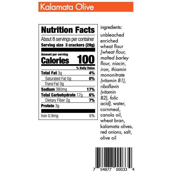 Z crackers - Wholesale Crackers - Kalamata Olive Handmade Artisan Cracker