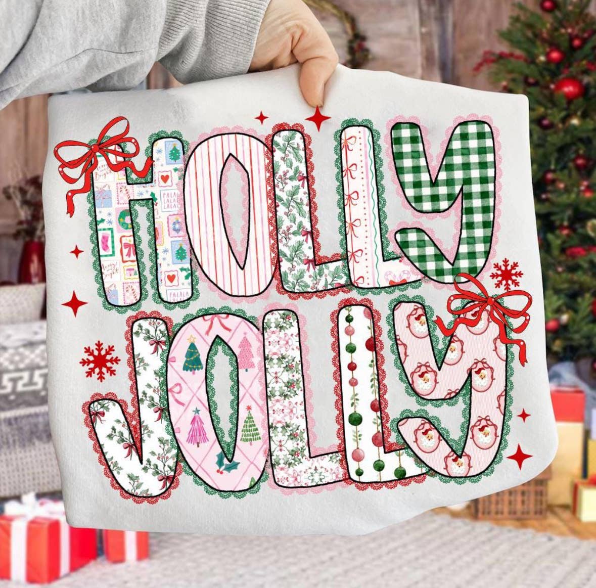 Dig Your Roots Boutique - Wholesale T-Shirt (Graphic) - Women's - Holly Jolly Christmas Tee