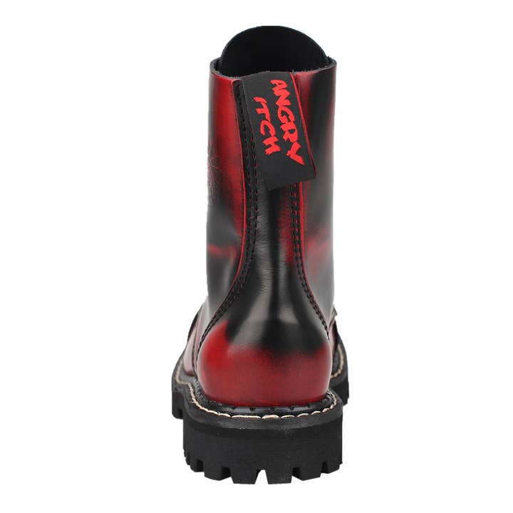 Angry Itch - Premium Boots - Wholesale Combat/Military Boots - Men's - 08-Hole - Red Rub-Off Leather Boots4