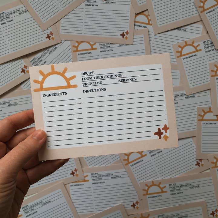 Boho Recipe Cards - 25 Pack for wholesale by Happy Cam Designs