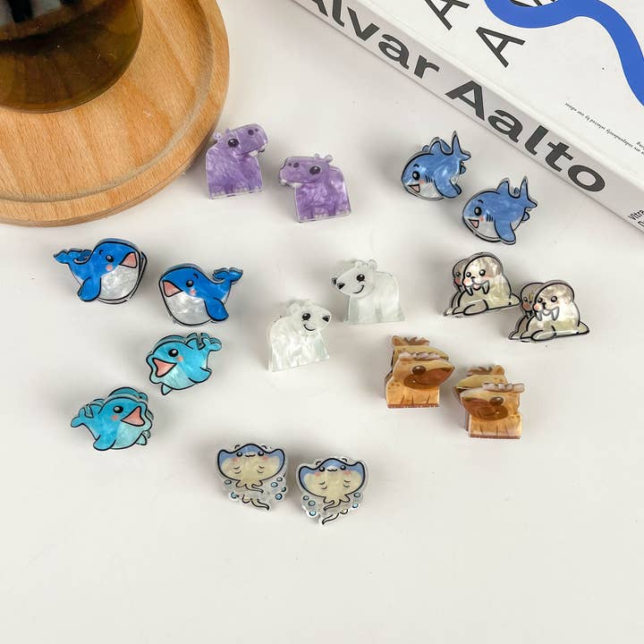 TheDivaSoap - Wholesale Hair Clip - Women's - 2 pcs Ocean Series Mini Claw Clip,Small Hair Clip8