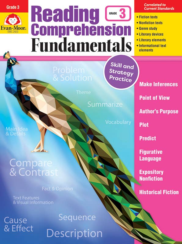 Reading Comprehension Fundamentals, Grade 3 Teacher Resource for wholesale by Evan-Moor Educational Publishers