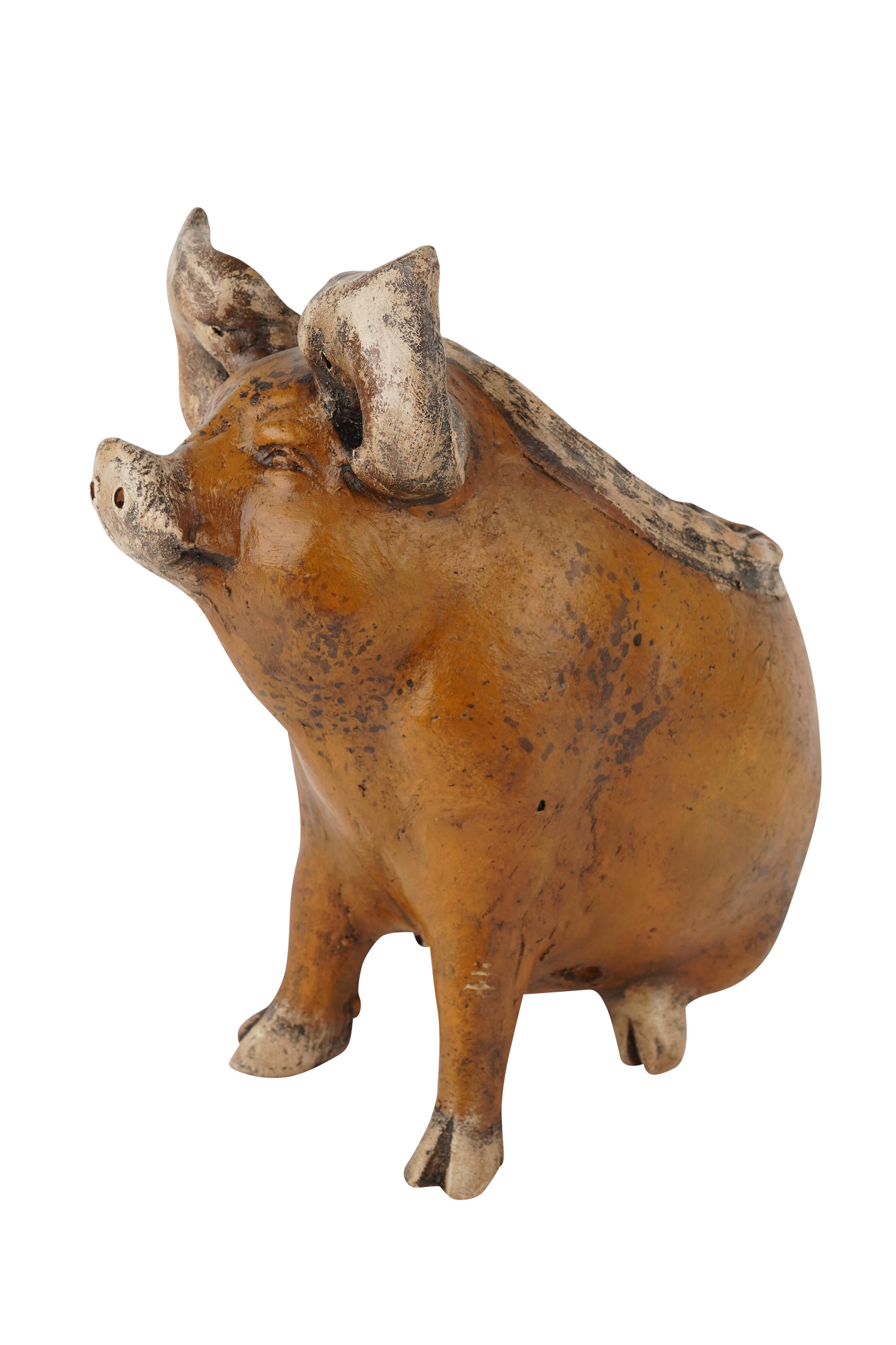 My Amigos Imports - Wholesale Plant Pot - Wilber the Pig Planter-Garden-Clay-Handmade-13x7x15 inches2