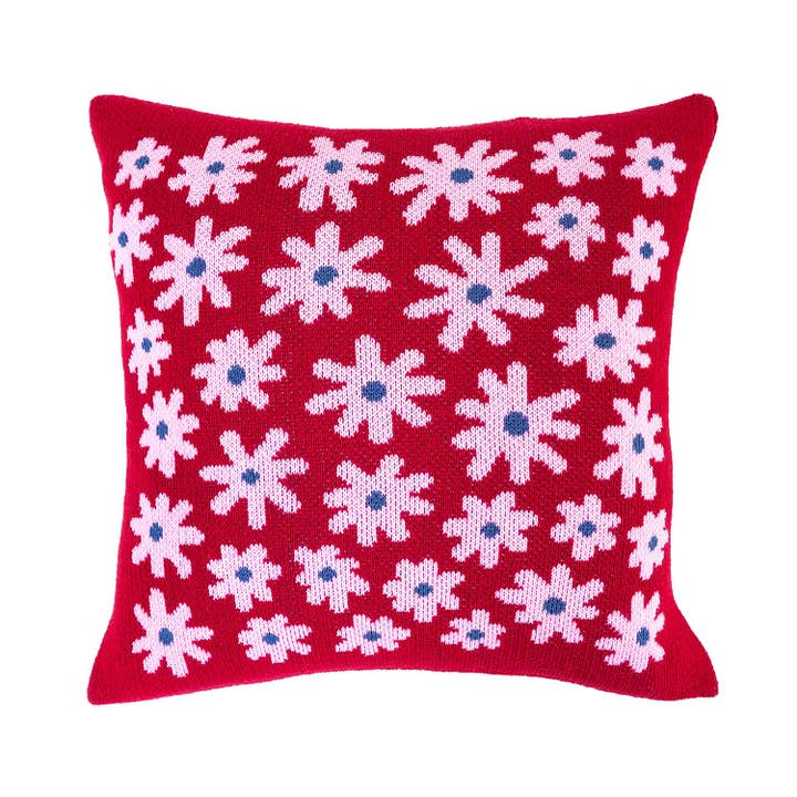 Starry Meadow Throw Pillow - Strawberry for wholesale by Molly Rose Freeman