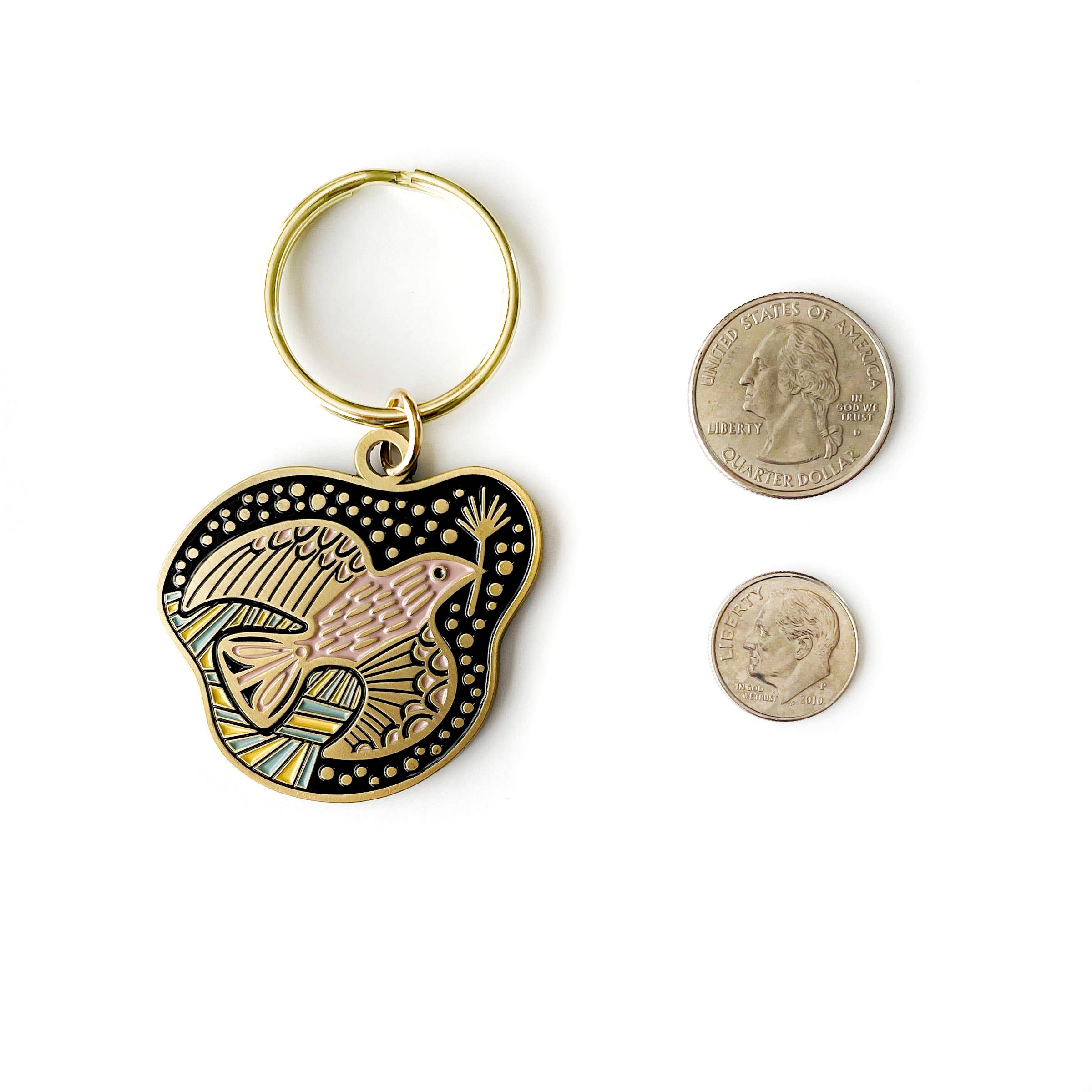 Paper Parasol Press - Wholesale Keychain - Women's - Folk Guide Bird Enamel Keychain6