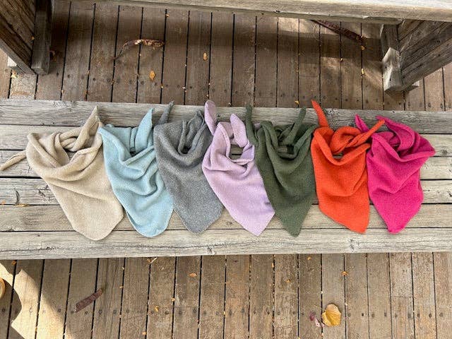 and for Good - Wholesale Scarf - Women's - Newport Triangle Recycled Cashmere Scarf - Oatmeal5