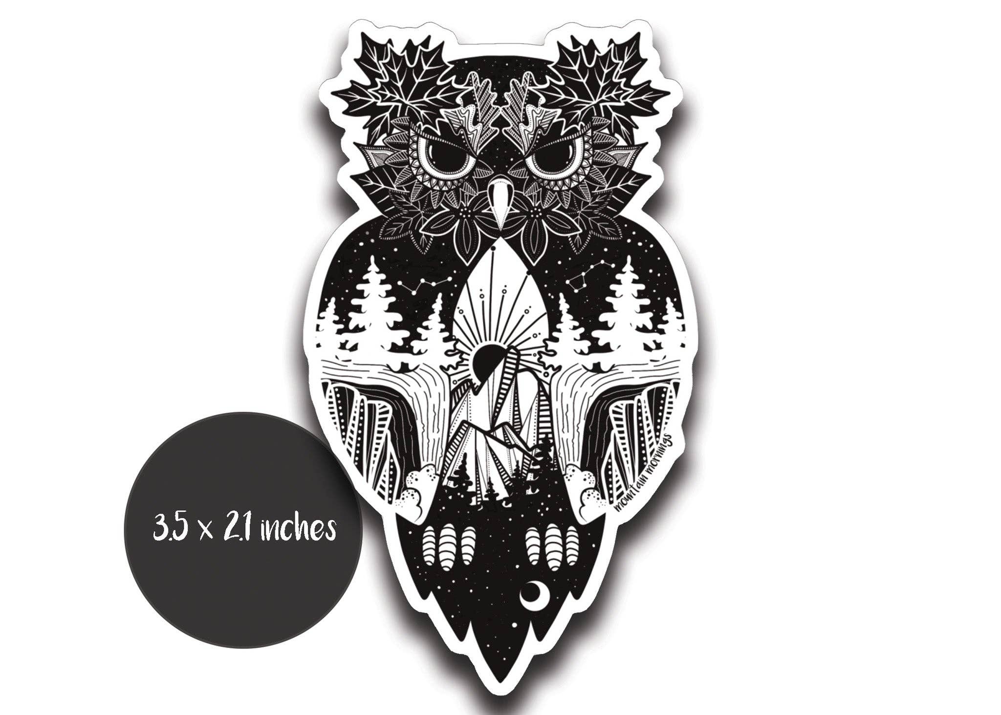 Mountain Mornings - Wholesale Sticker - Owl Sticker1