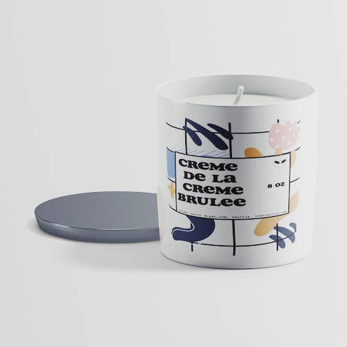 Creme de la Creme Brûlée Handgemachte Sojawachs-Kerze für den Großhandel von The Blk Alien