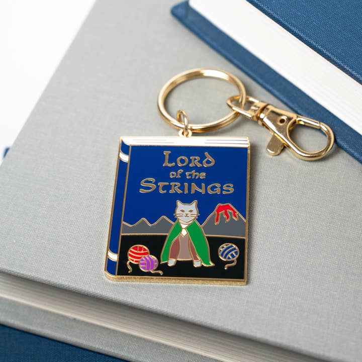 Lord of the Strings Keychain for wholesale by Bona Fide Bookworm