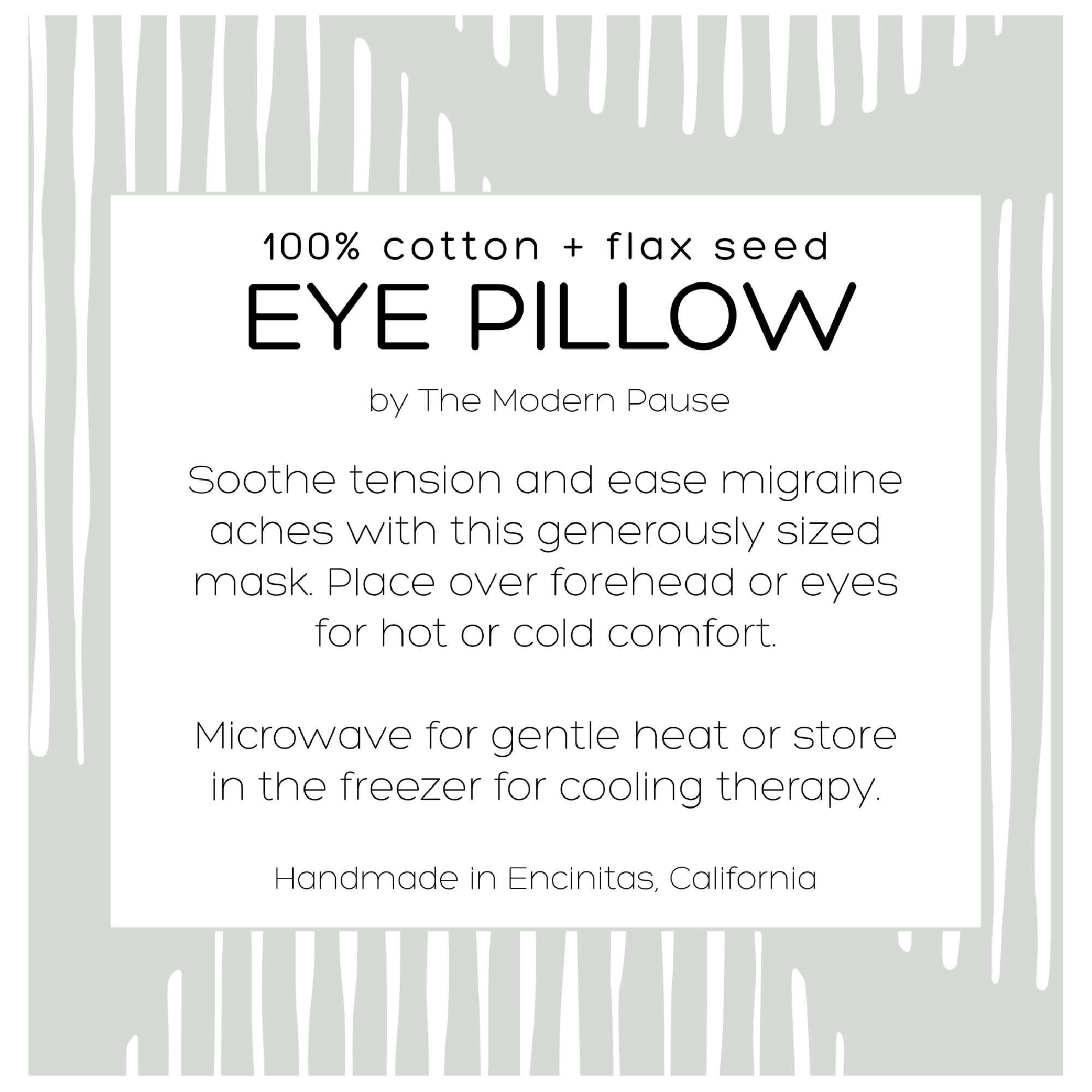 The Modern Pause - Wholesale Spa/Therapy Pillow - Eye Pillow - Zen Garden Collection12