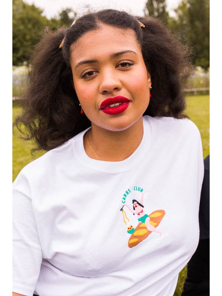 Limpet Store - Wholesale T-Shirt - Women's - Carbs Club Embroidered T-Shirt