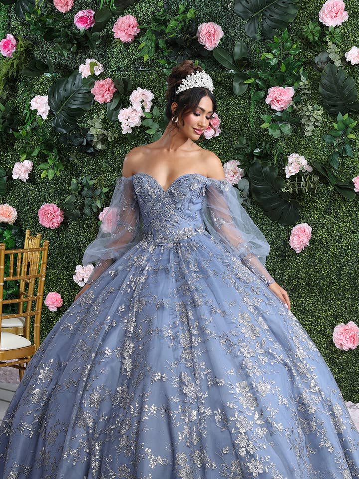 LA206 Off Shoulder Puff Sleeves Quinceanera Ball Gown for wholesale by LA Merchandise