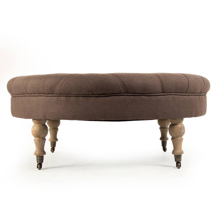 Maison Tufted Round Ottoman for wholesale by Zentique Inc.