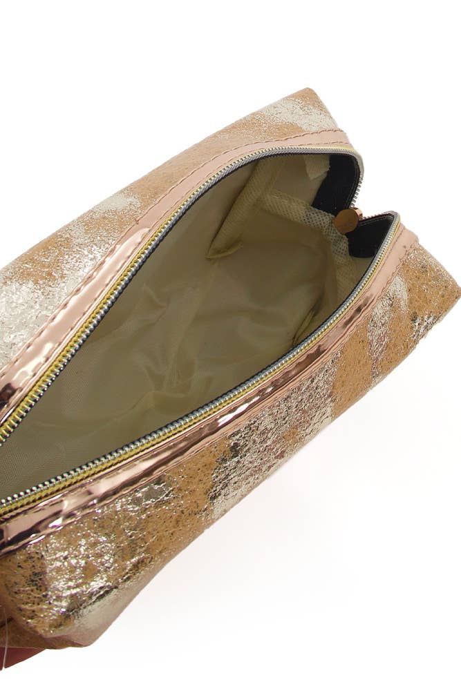 Hana - Wholesale Pouch - Women's - Lurex Ombre Gold/Silver Foiled Pouch6