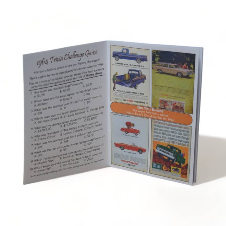 3 Oak Publishing / Back In The Day - Wholesale Everyday Greeting Card - 1964 Back In The Day Greeting Card / Booklet (envelope inclu2