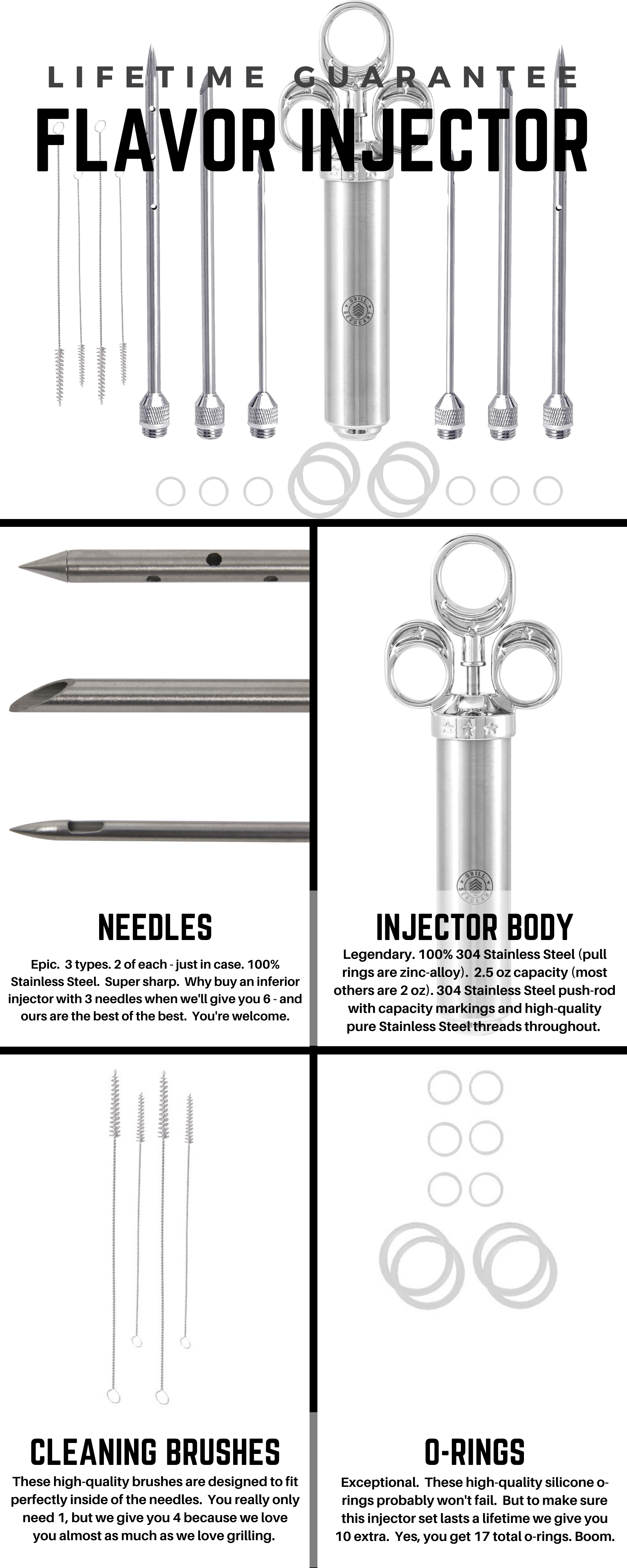 Grill Sergeant - Wholesale Kitchen Tool/Gadget - Grill Sergeant Flavor Injector (with zippered storage pouch)2