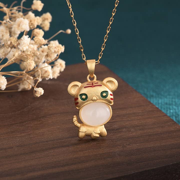 Little Golden Tiger Necklace for wholesale by Bright MacMing