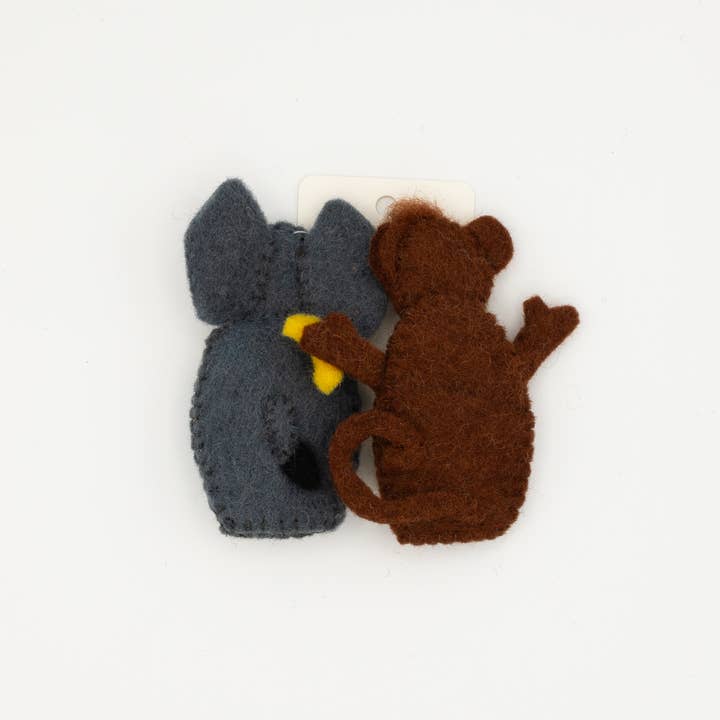 Nivas - Wholesale Finger Puppet - Kids & Baby - Finger Puppet - Elephant and Monkey (Safari Animals) 2