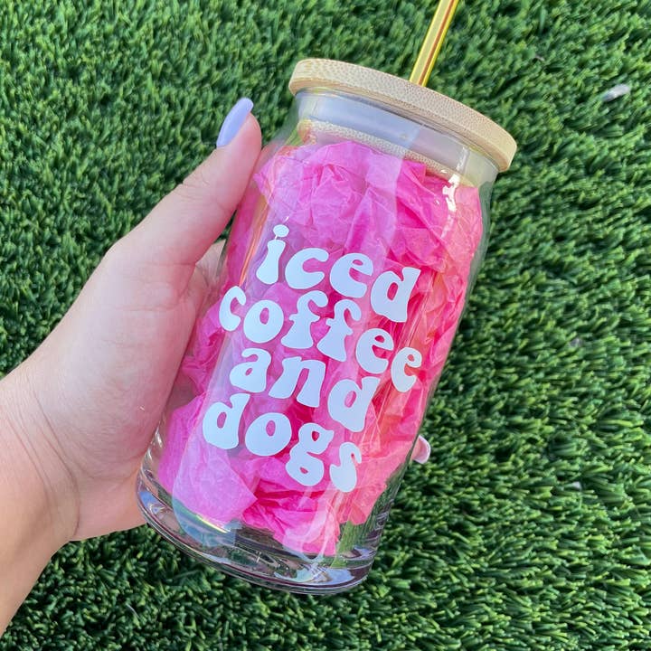 Dog Mom Cup Bierglas blik 16 Oz Boho Cup Boho Tumbler voor wholesale door Valudesign