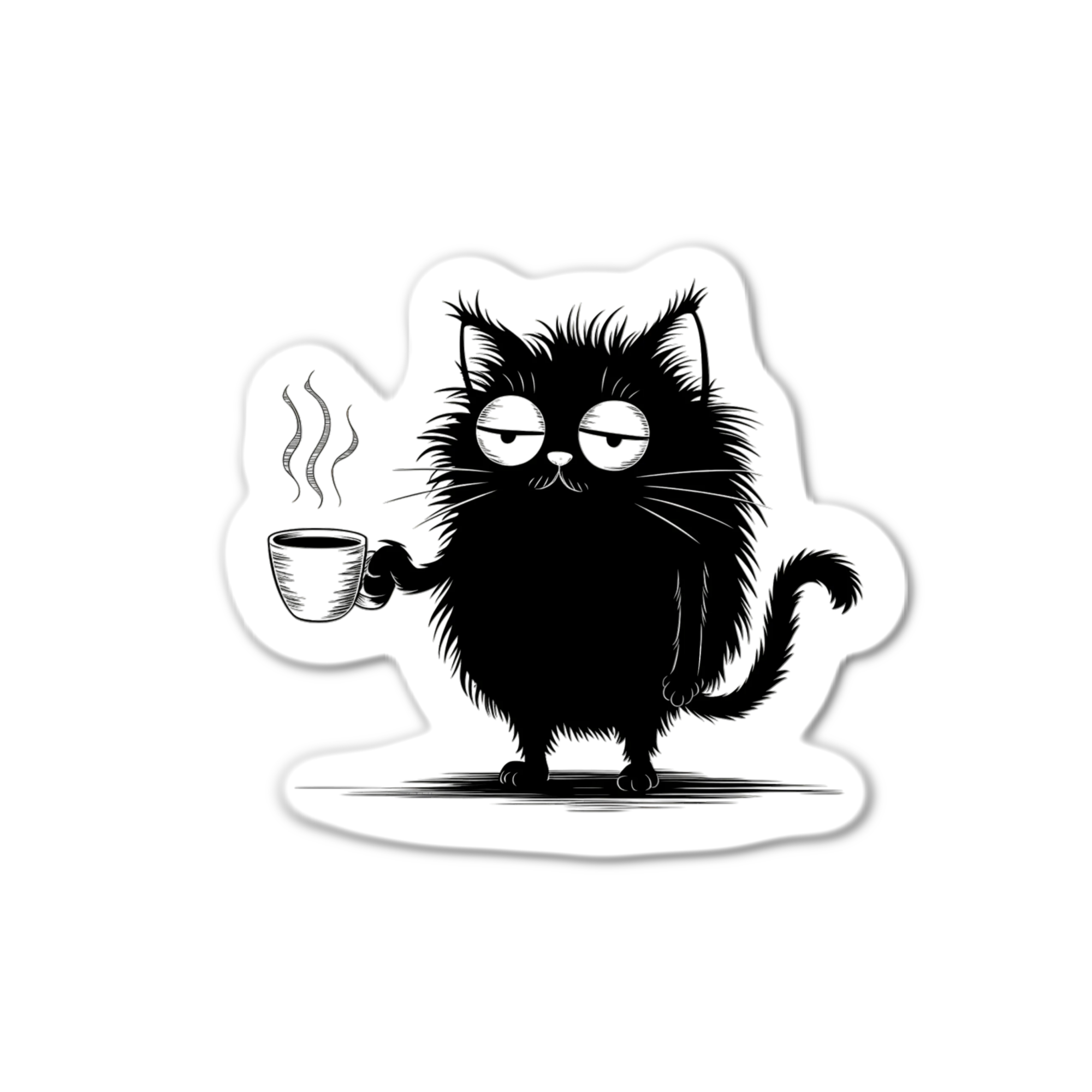 Stick-It Expressions - Wholesale Phone & Laptop Stickers - Coffee Cat0