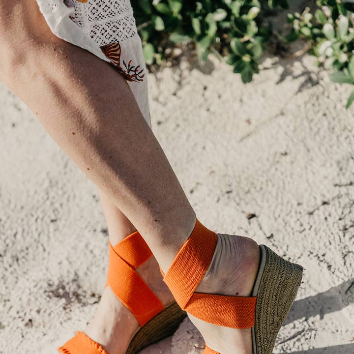 Carolina Spring 25 -Wrap-Up Espadrille Wedge Sandal for wholesale by Charleston Shoe Co.