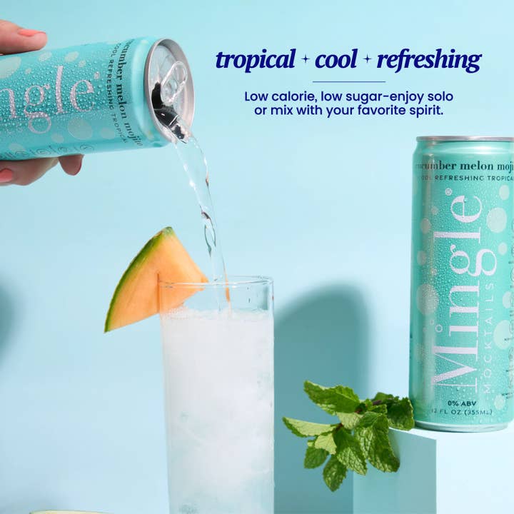 Mingle Mocktails - Wholesale Non-Alcoholic Aperitif/Mocktail - Cucumber Melon Mojito Sparkling Mocktail (6 x 4pk)3