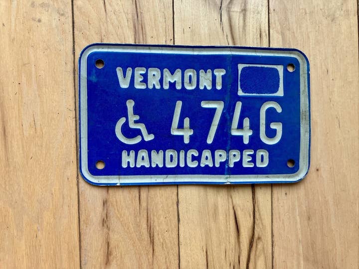 Placa de Motocicleta para Deficientes de Vermont (Final dos anos 90/Início dos anos 2000?) por atacado de RusticPlates
