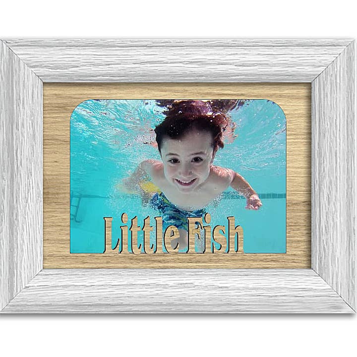 Little Fish Picture Frame - Holds 4x6 Photo - Multiple Color for wholesale by Northland Frames and Gifts Inc