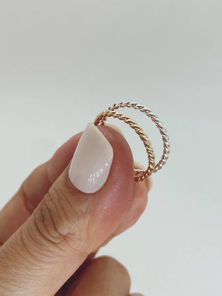 Twisted ring; rope twist ring; braided ring; minimalist ring for wholesale by AVA Handmade Jewelry