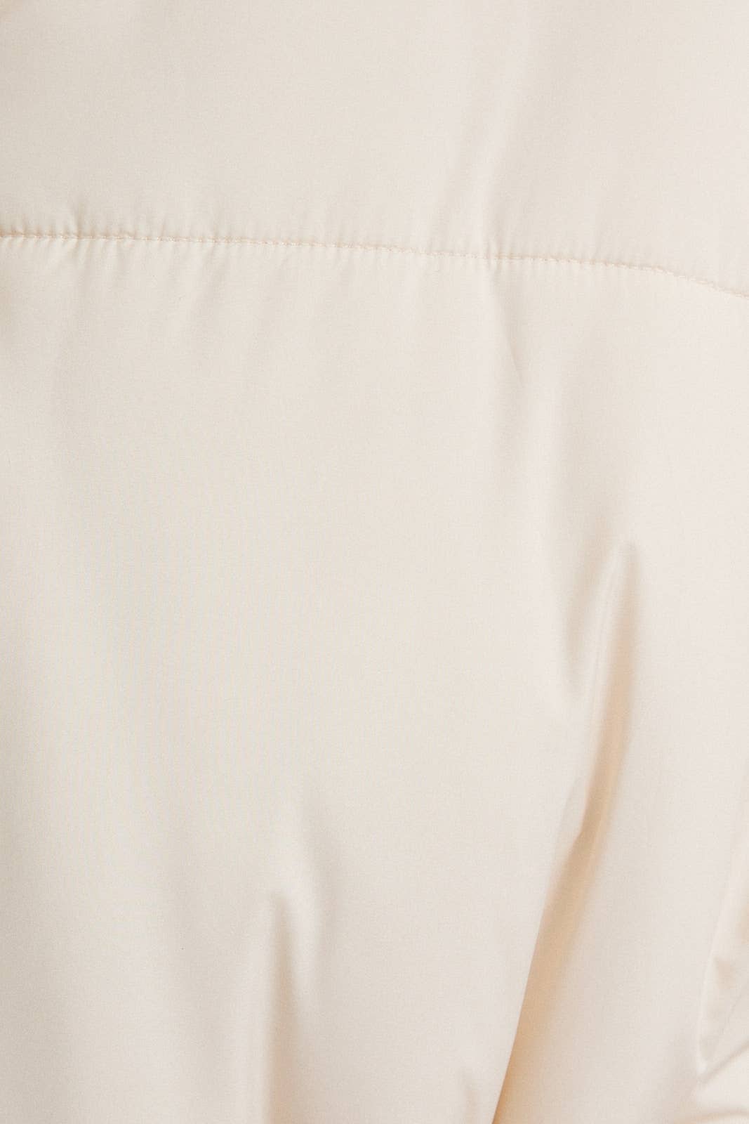 CREAM MID LENGTH PUFFER JACKET WITH REMOVABLE HOOD for wholesale on Faire6