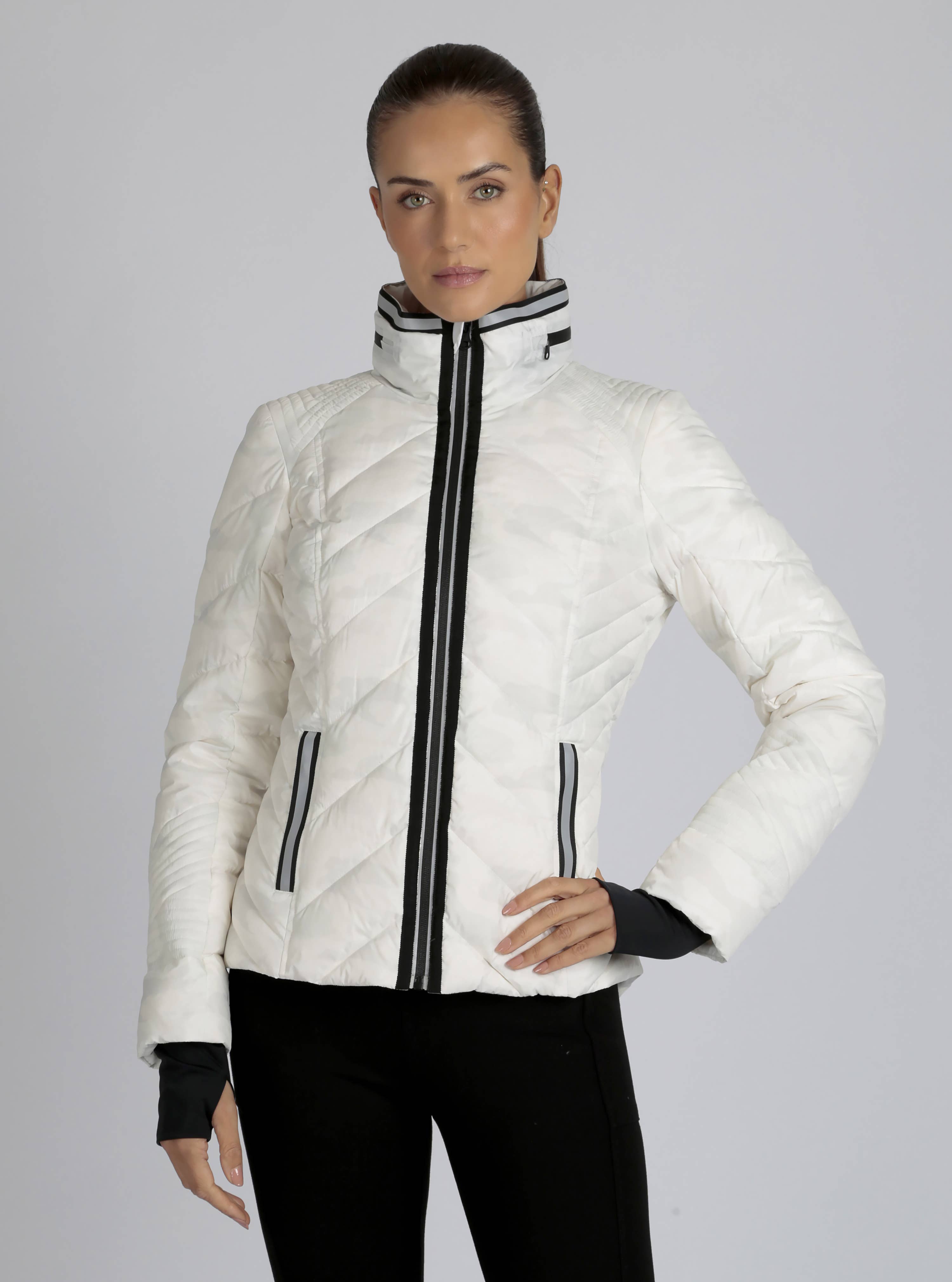 Blanc Noir - Wholesale Puffer Jacket - Women's - Super Hero Camo Puffer with Reflective - Light/Dark Camo0