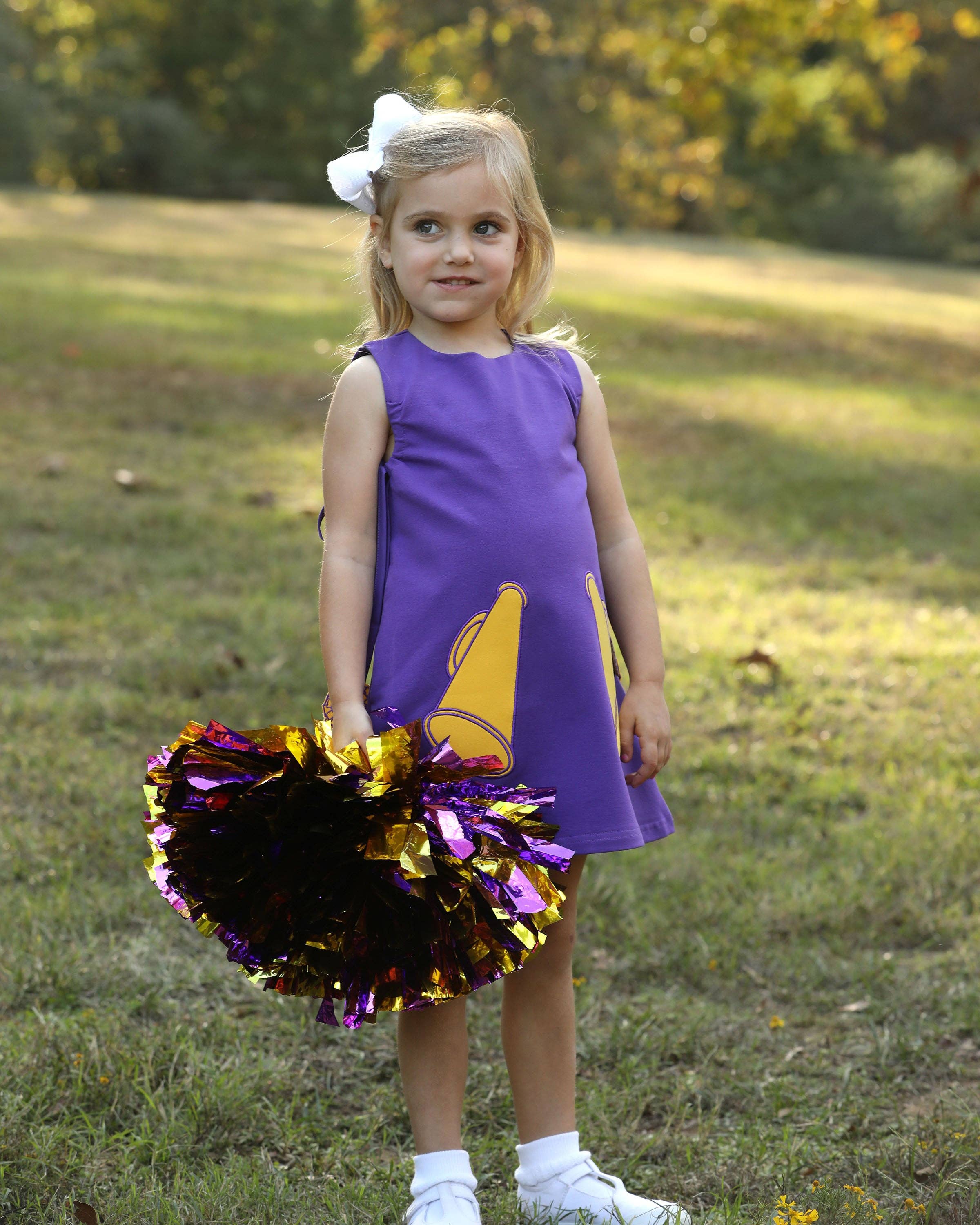 The Yellow Lamb - Wholesale Dress - Kids - Game Day Jumper - Purple and Gold1
