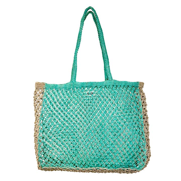 Anju Jewelry - Wholesale Tote Bag - Women's - Kai Solid Color Woven Jute Bags