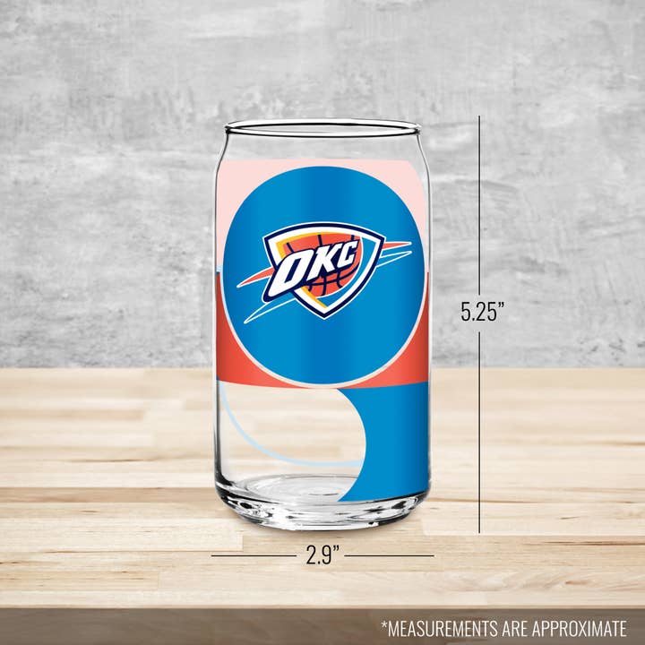Rico Industries - Wholesale Beer Glass/Mug - NBA Basketball Oklahoma City Thunder 16-oz Can Shaped Glass5