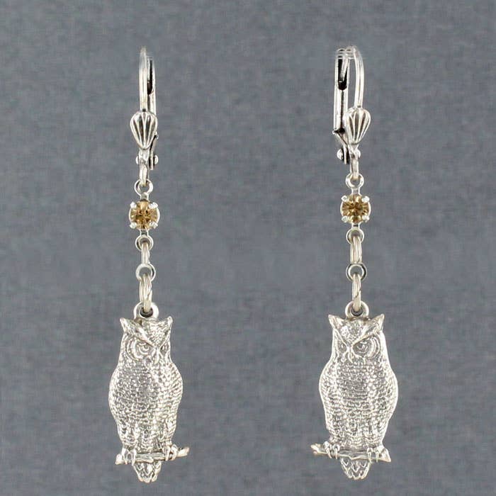 Sadie Green's Jewelry - Wholesale Dangle Earrings - Owl Earrings 1491-STM-SP