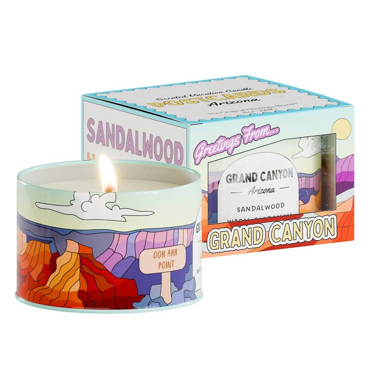 Postcards - Wholesale Jar/Filled Candle - Grand Canyon, Arizona | Scented Destination Candle
