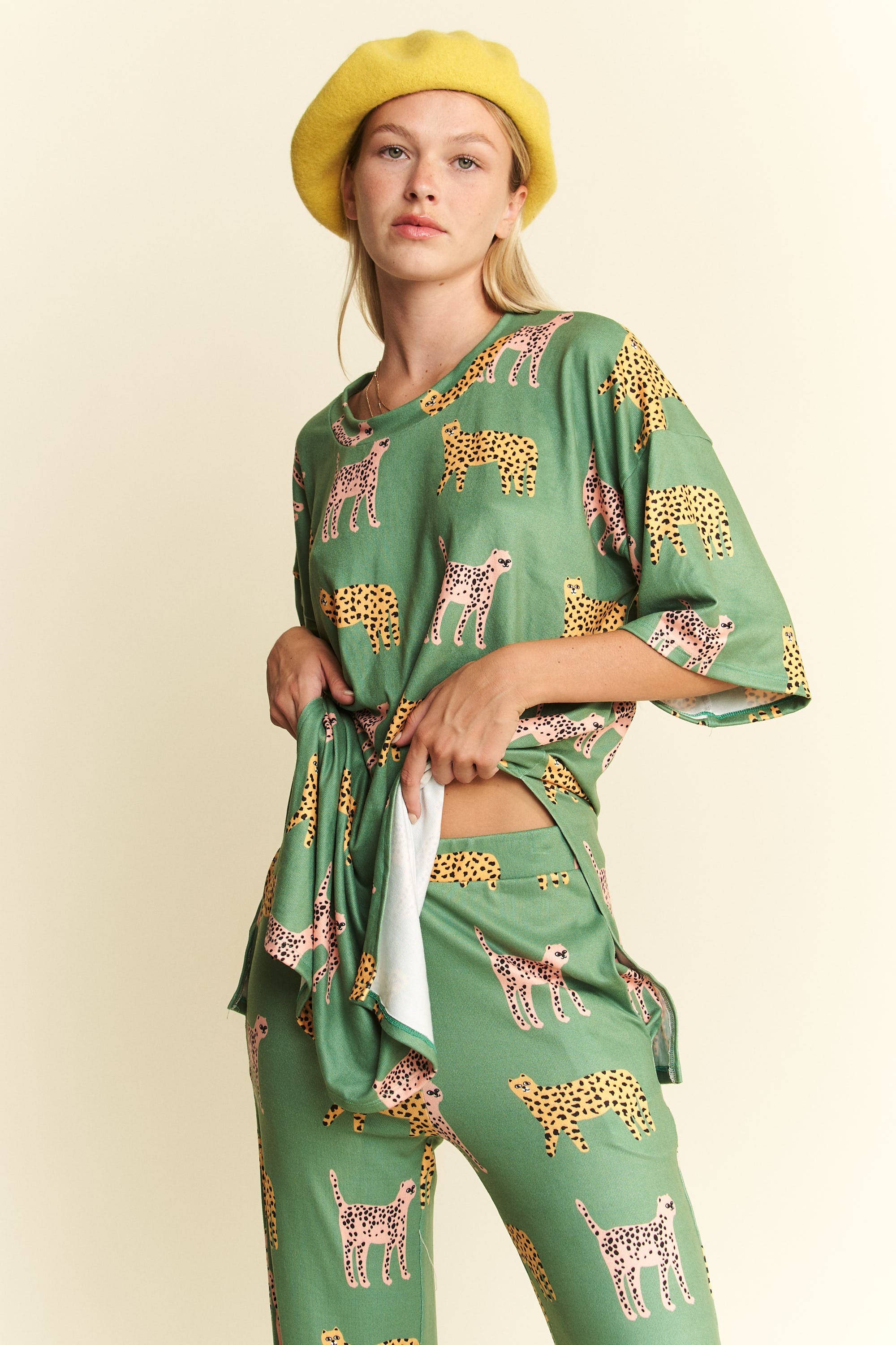 JADE BY JANE - Wholesale Lounge Set - Women's - CHEETAH PRINT TOP-BOTTOM SET17