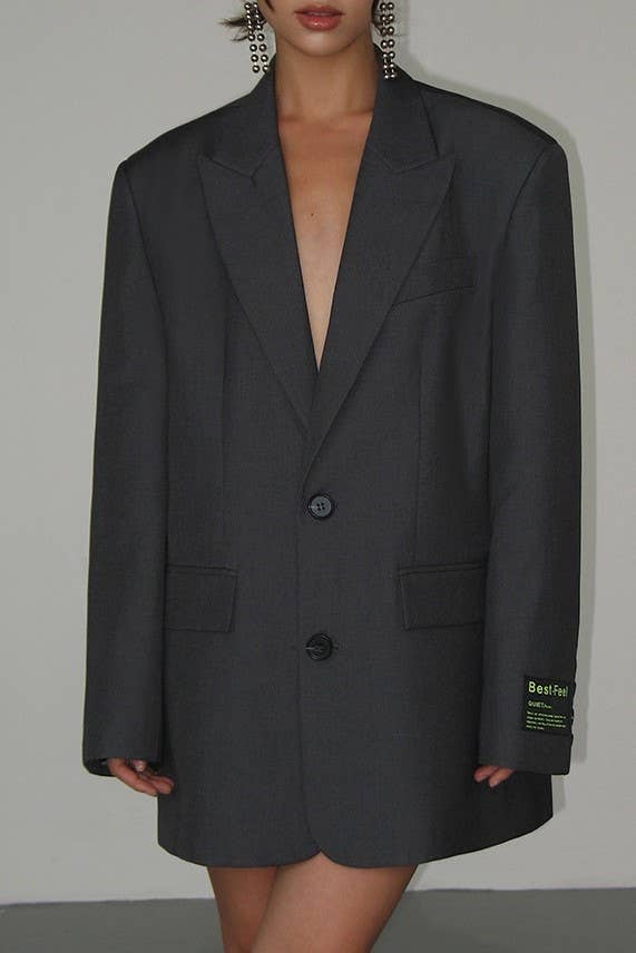 Rosa Clothing - Wholesale Blazer - Women's - BF Sophisticated Lapel Loose Fit Blazer16