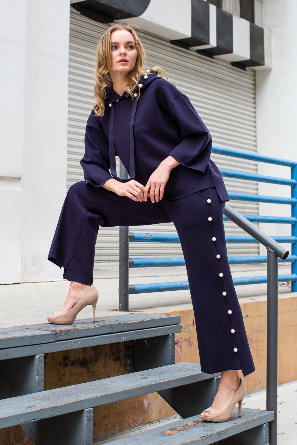 Joh Apparel – Großhandel Hose – Damen – Farrah French Scuba Pearl Lange Hose64