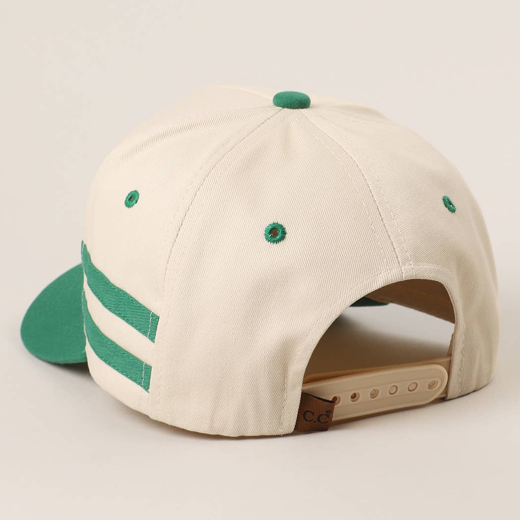 Fashion City - Wholesale Trucker Hat - Unisex - Two Tone Canvas Cotton Two Stripes Trucker Hat 7