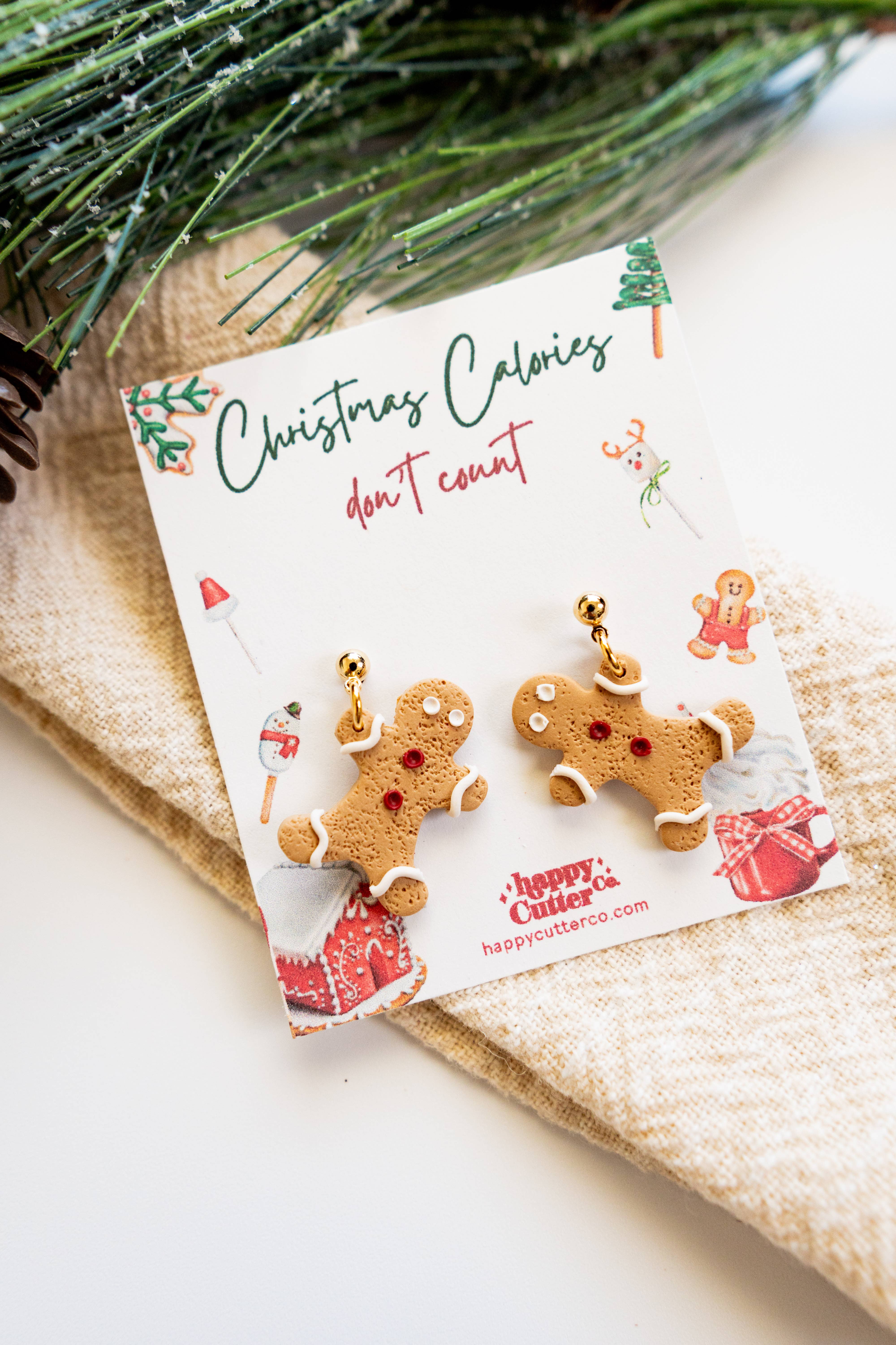Happy Cutter Co - Wholesale Dangle Earrings - Funny Holiday Earrings | Funny Gingerbread Dangle Earrings0
