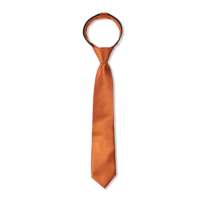 Boys' Milano Crinkle Microfiber Zipper Tie (STYLE:837) for wholesale by Spring Notion