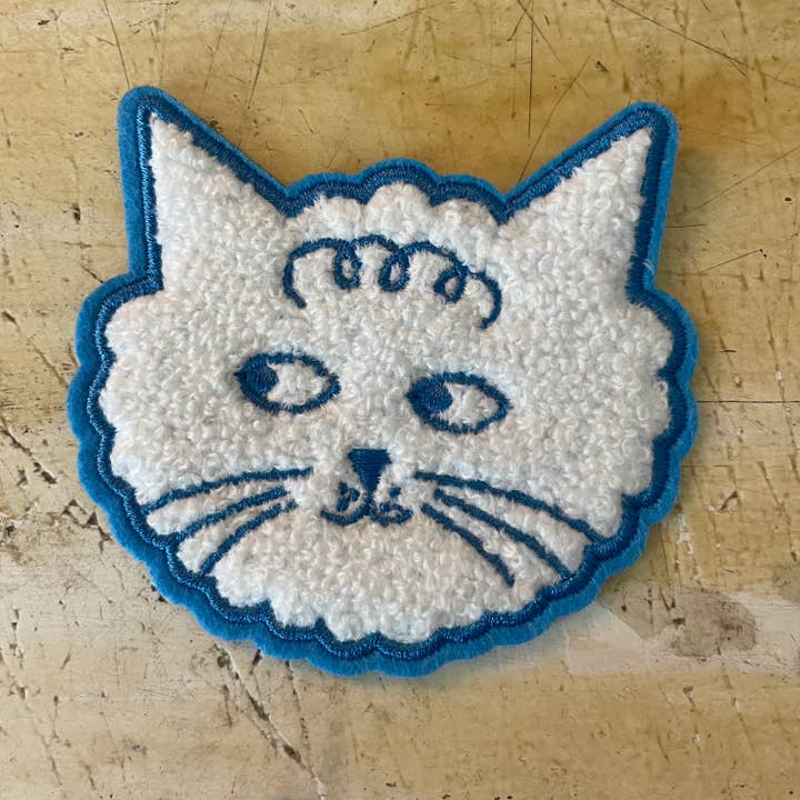 Patch Tête de Chat Nuage Chenille pour la vente par Baby Cats of California