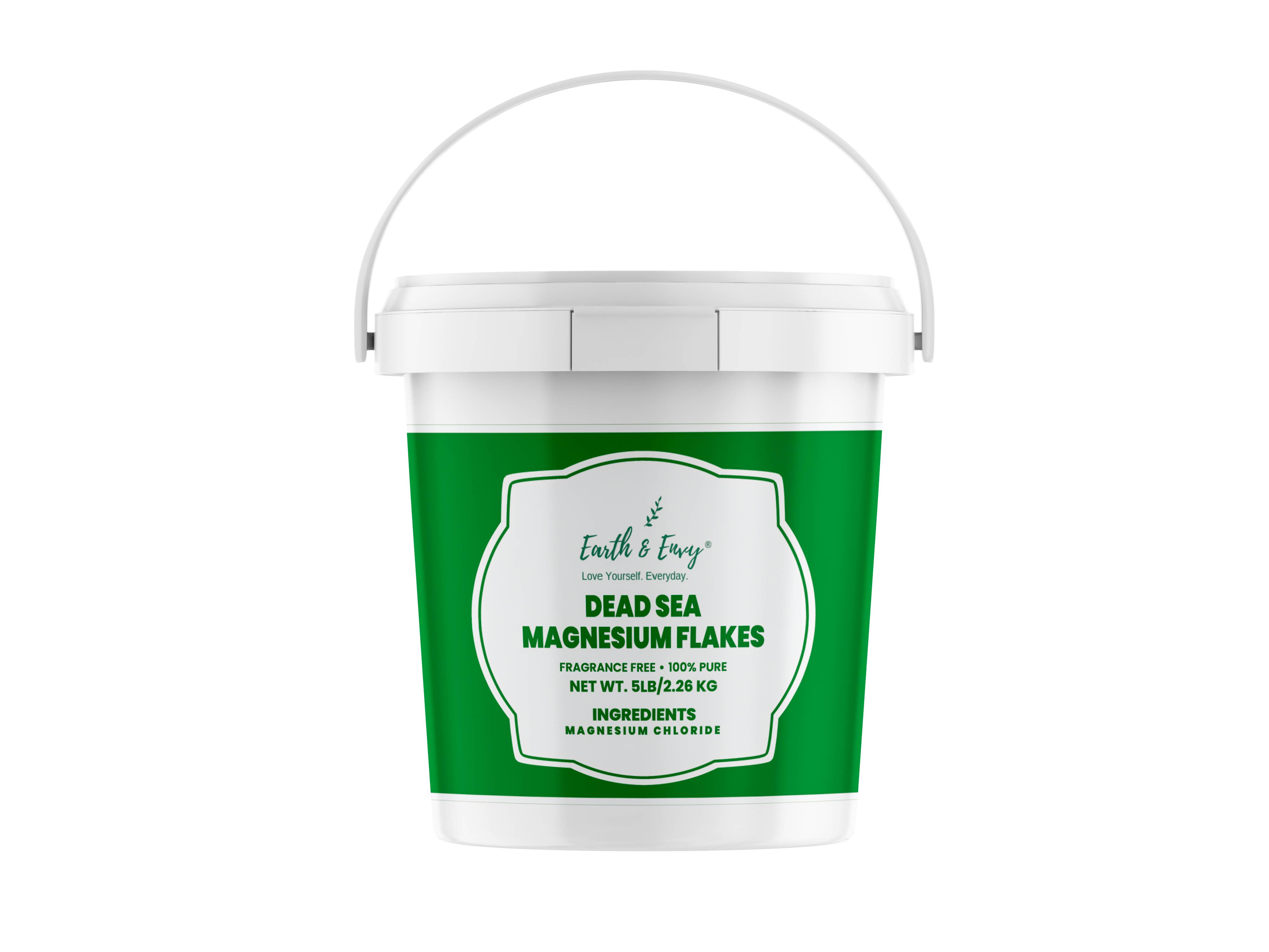 Earth and Envy - Vente Sel de bain - Floques de bain en magnésium Earth & Envy Dead Sea, 5 lb, refermables2